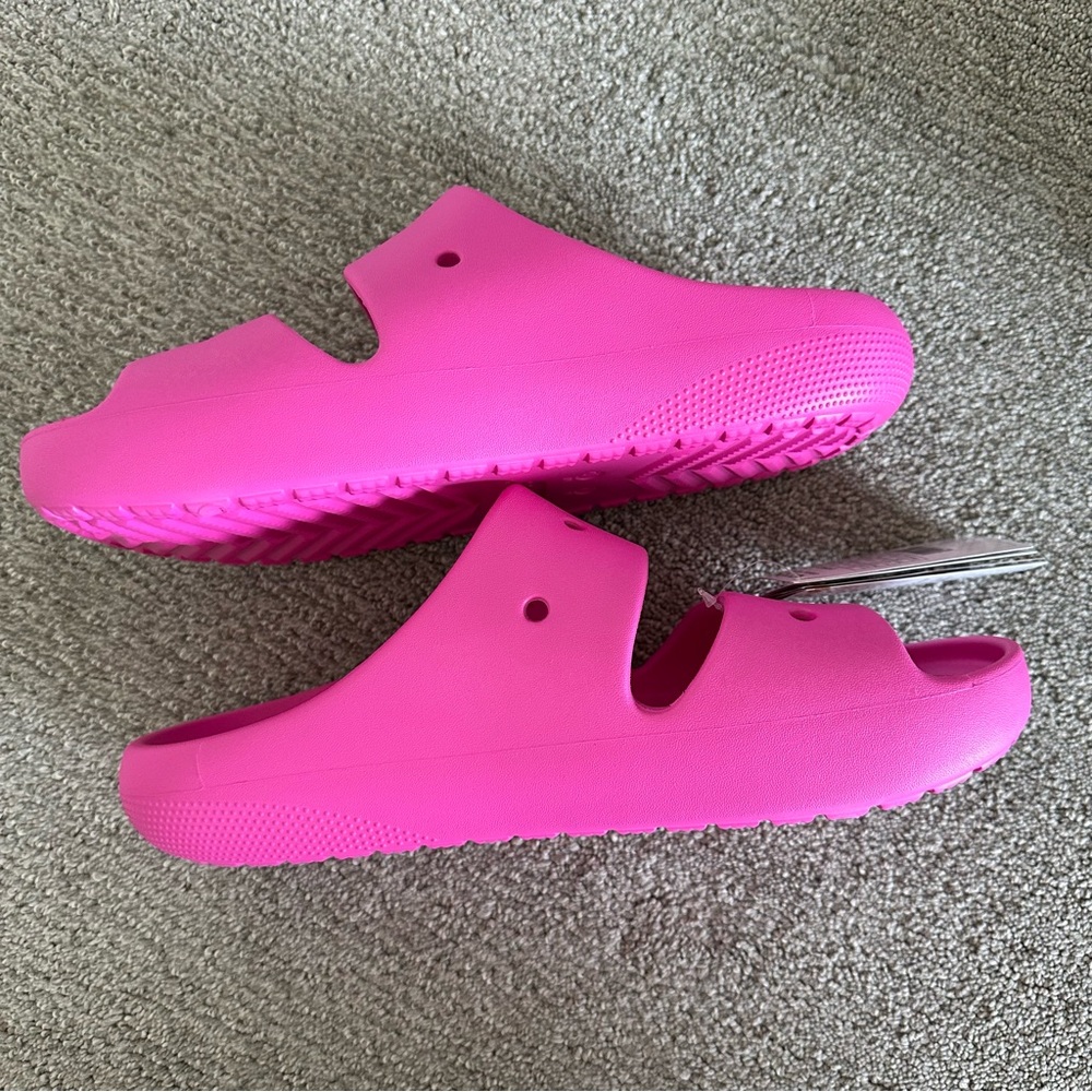 Crocs Classic V2 Slide Sandal Pink 209403-6UB Men's 10 / Women's 12 - Picture 6 of 8